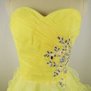 GRACE KARIN A Line Bridesmaid Dresses Long Prom Gown Size 8 Yellow